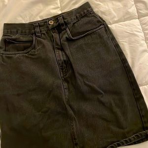 Vintage black denim skirt